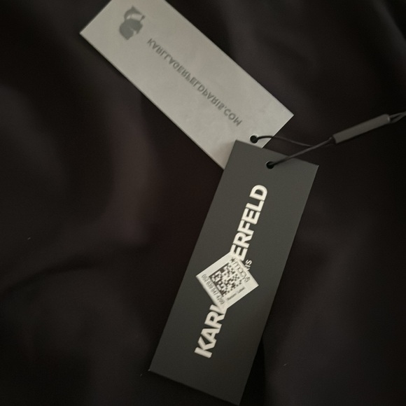 Karl Lagerfeld Paris Womens Front Tie Button Detail Sweatshirt - Picture 6 of 6